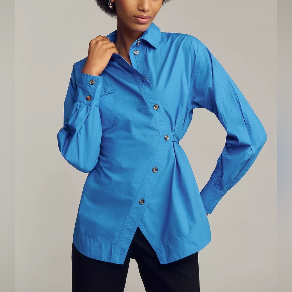 NWT Damson Madder Lux Asymmetric Buttondown Shirt Size 4